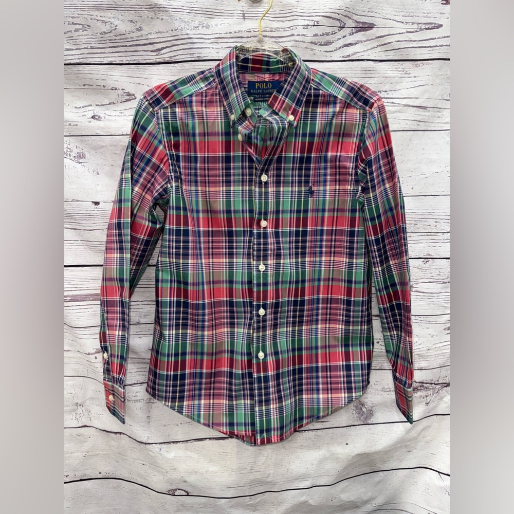 Polo by Ralph Lauren Multicolor Plaid Shirt Size Medium (10-12)